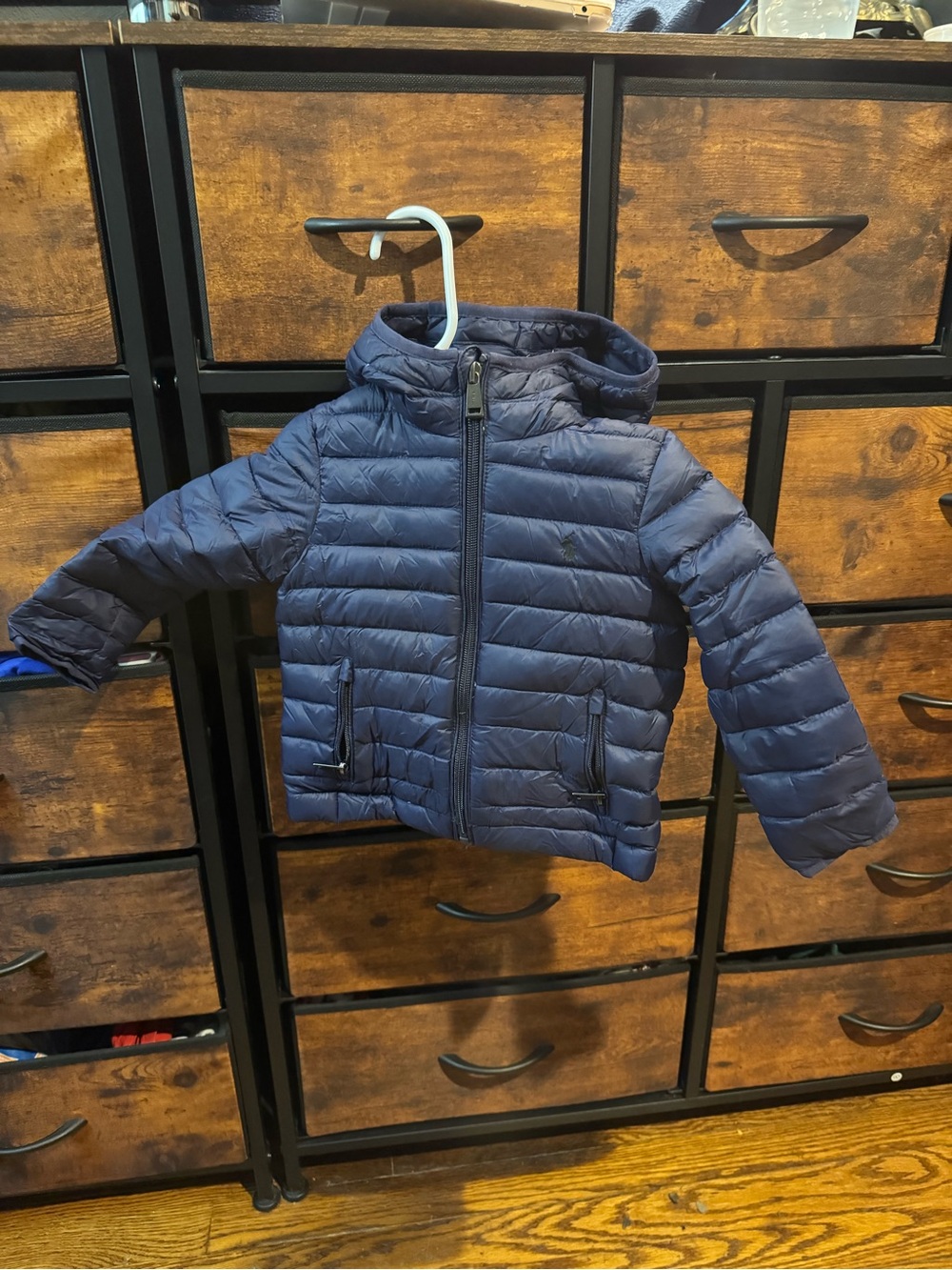 Navy Puffer Hooded Jacket 24Month Ralph Lauren